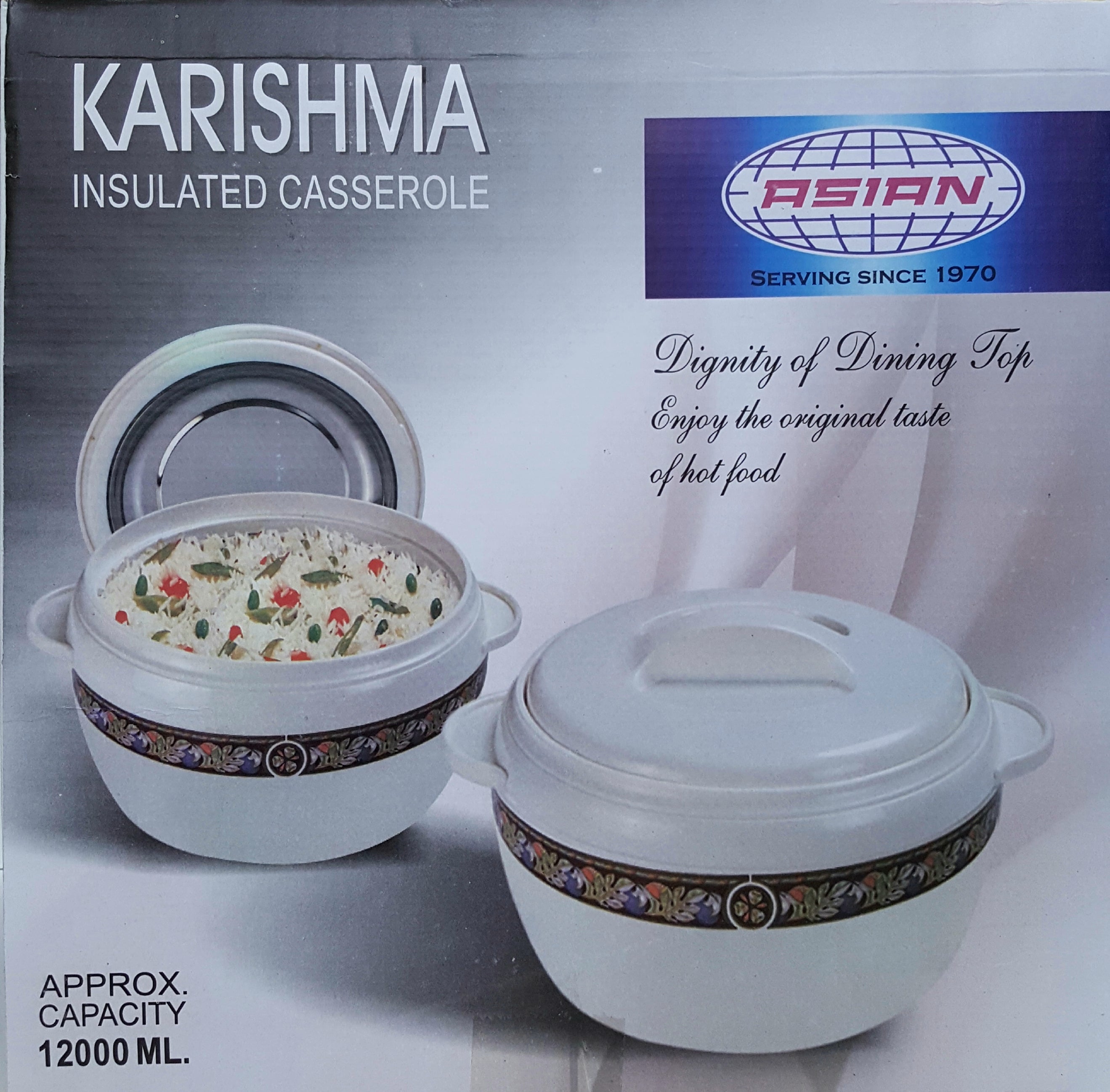 Karishma Insulated Casserole – 10000 ML Hot Pot for Serving